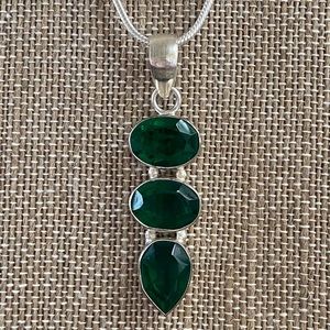 PENDANT STERLING SILVER NECKLACE💚